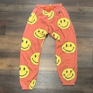 Aviator Nation Repeat Smiley Face Joggers